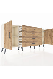 Arges Konsol 2 Raflı 4 Çekmeceli 2 Kapaklı 176x30x83 - S148M001V03A