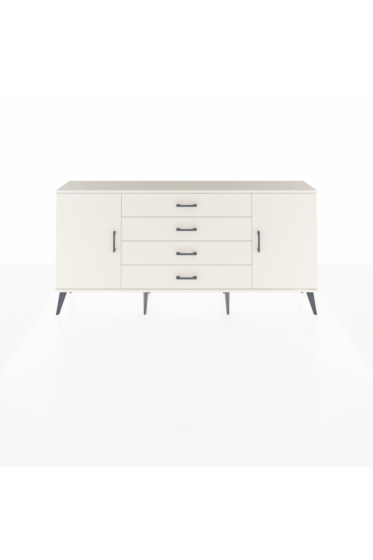 Arges Konsol 2 Raflı 4 Çekmeceli 2 Kapaklı 176x30x83 - S148M001V04A