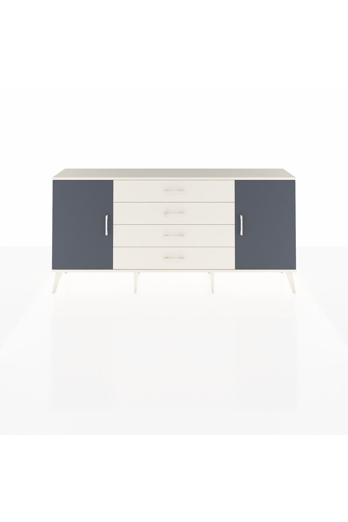 Arges Konsol 2 Raflı 4 Çekmeceli 2 Kapaklı 176x30x83 - S148M001V07A