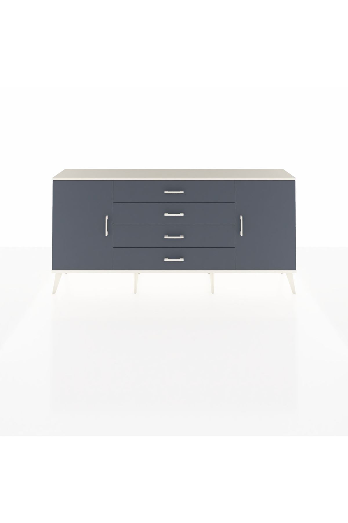 Arges Konsol 2 Raflı 4 Çekmeceli 2 Kapaklı 176x30x83 - S148M001V08A