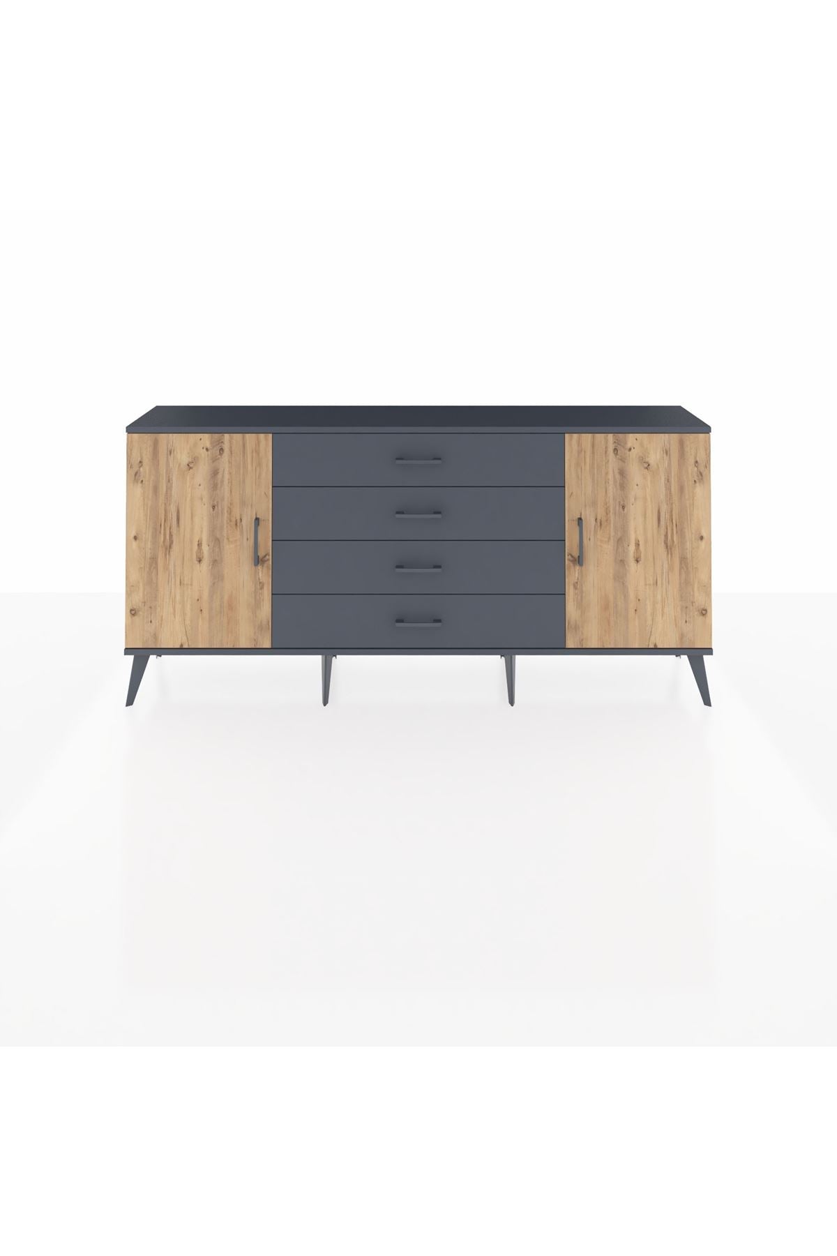 Arges Konsol 2 Raflı 4 Çekmeceli 2 Kapaklı 176x30x83 - S148M001V11A