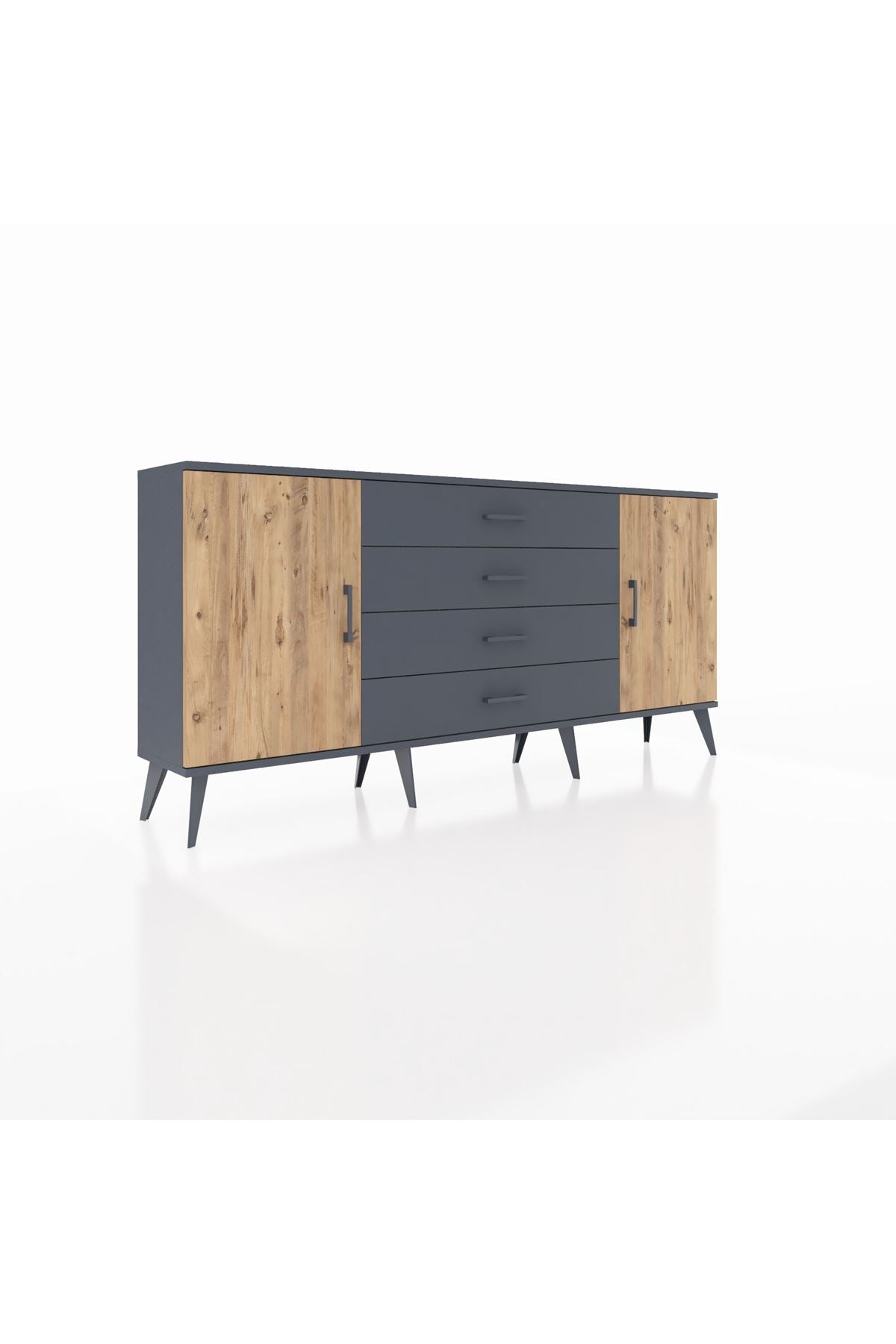 Arges Konsol 2 Raflı 4 Çekmeceli 2 Kapaklı 176x30x83 - S148M001V11A