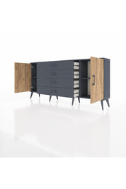 Arges Konsol 2 Raflı 4 Çekmeceli 2 Kapaklı 176x30x83 - S148M001V11A