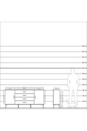 Arges Konsol 2 Raflı 4 Çekmeceli 2 Kapaklı 176x30x83 - S148M001V12A