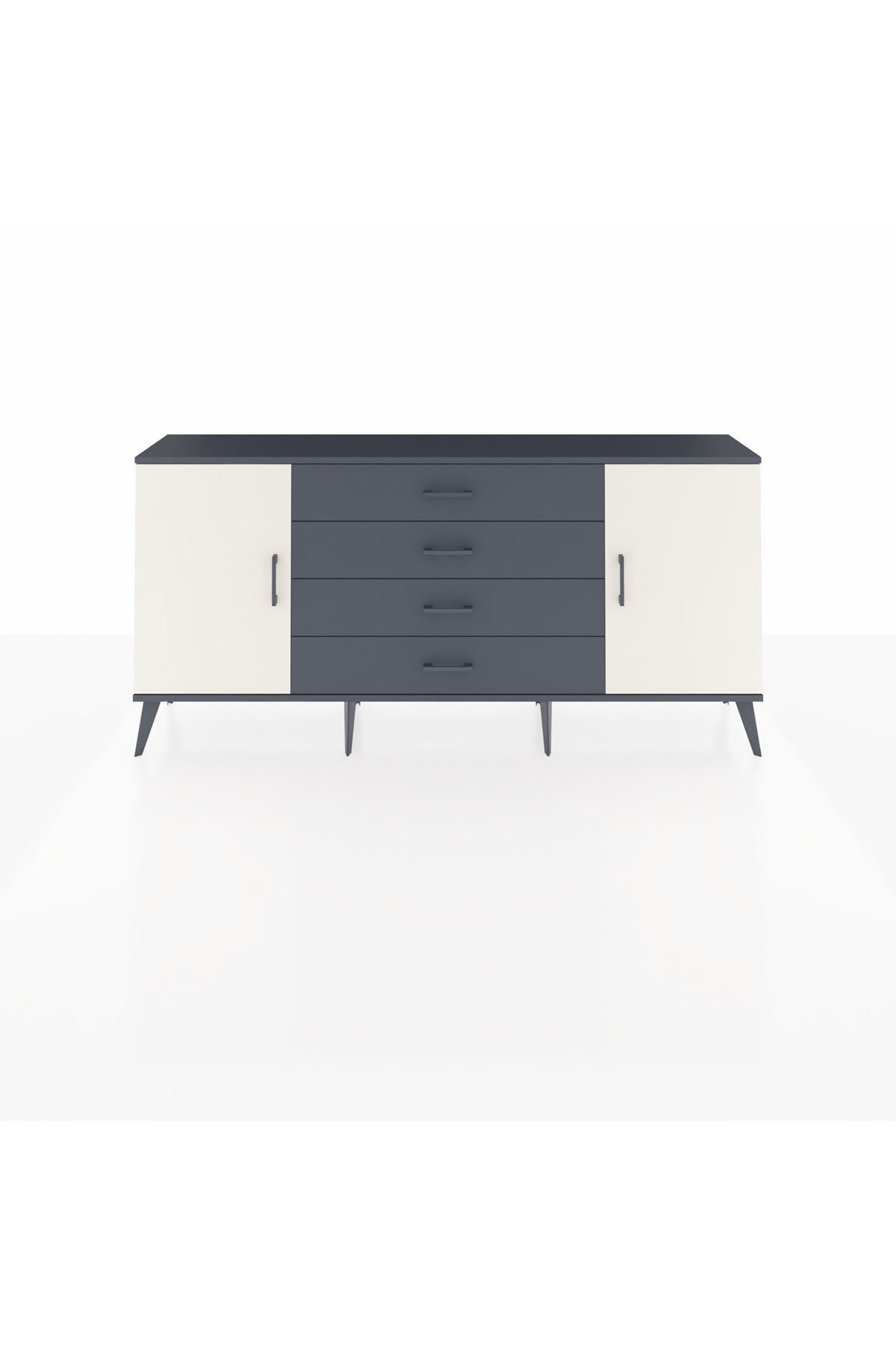 Arges Konsol 2 Raflı 4 Çekmeceli 2 Kapaklı 176x30x83 - S148M001V14A