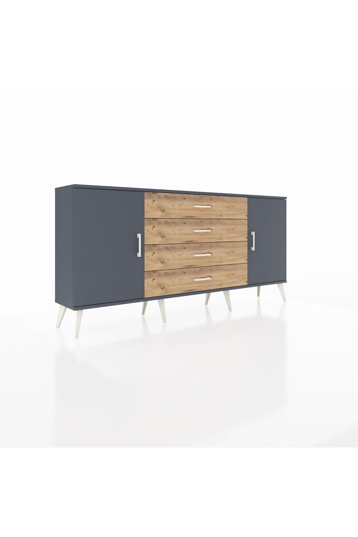 Arges Konsol 2 Raflı 4 Çekmeceli 2 Kapaklı 176x30x83 - S148M001V18A