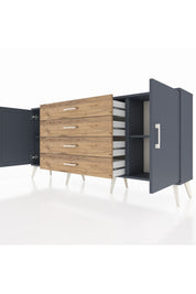 Arges Konsol 2 Raflı 4 Çekmeceli 2 Kapaklı 176x30x83 - S148M001V18A