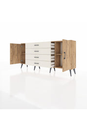 Arges Konsol 2 Raflı 4 Çekmeceli 2 Kapaklı 176x30x83 - S148M001V19A