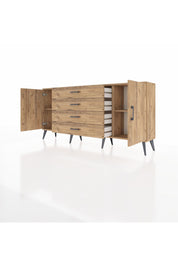 Arges Konsol 2 Raflı 4 Çekmeceli 2 Kapaklı 176x30x83 - S148M001V21A