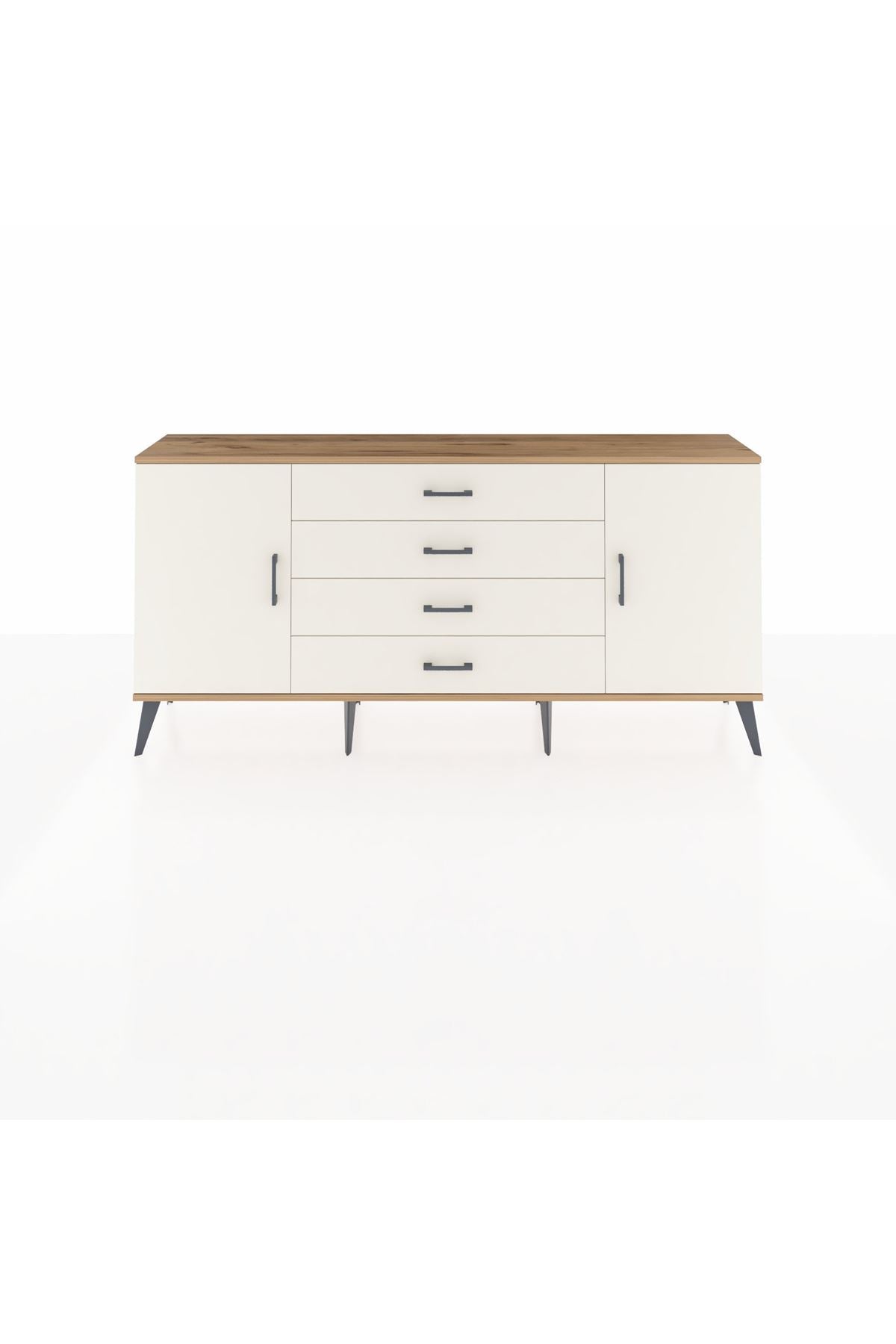 Arges Konsol 2 Raflı 4 Çekmeceli 2 Kapaklı 176x30x83 - S148M001V22A