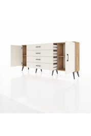 Arges Konsol 2 Raflı 4 Çekmeceli 2 Kapaklı 176x30x83 - S148M001V22A