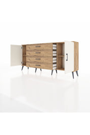 Arges Konsol 2 Raflı 4 Çekmeceli 2 Kapaklı 176x30x83 - S148M001V24A