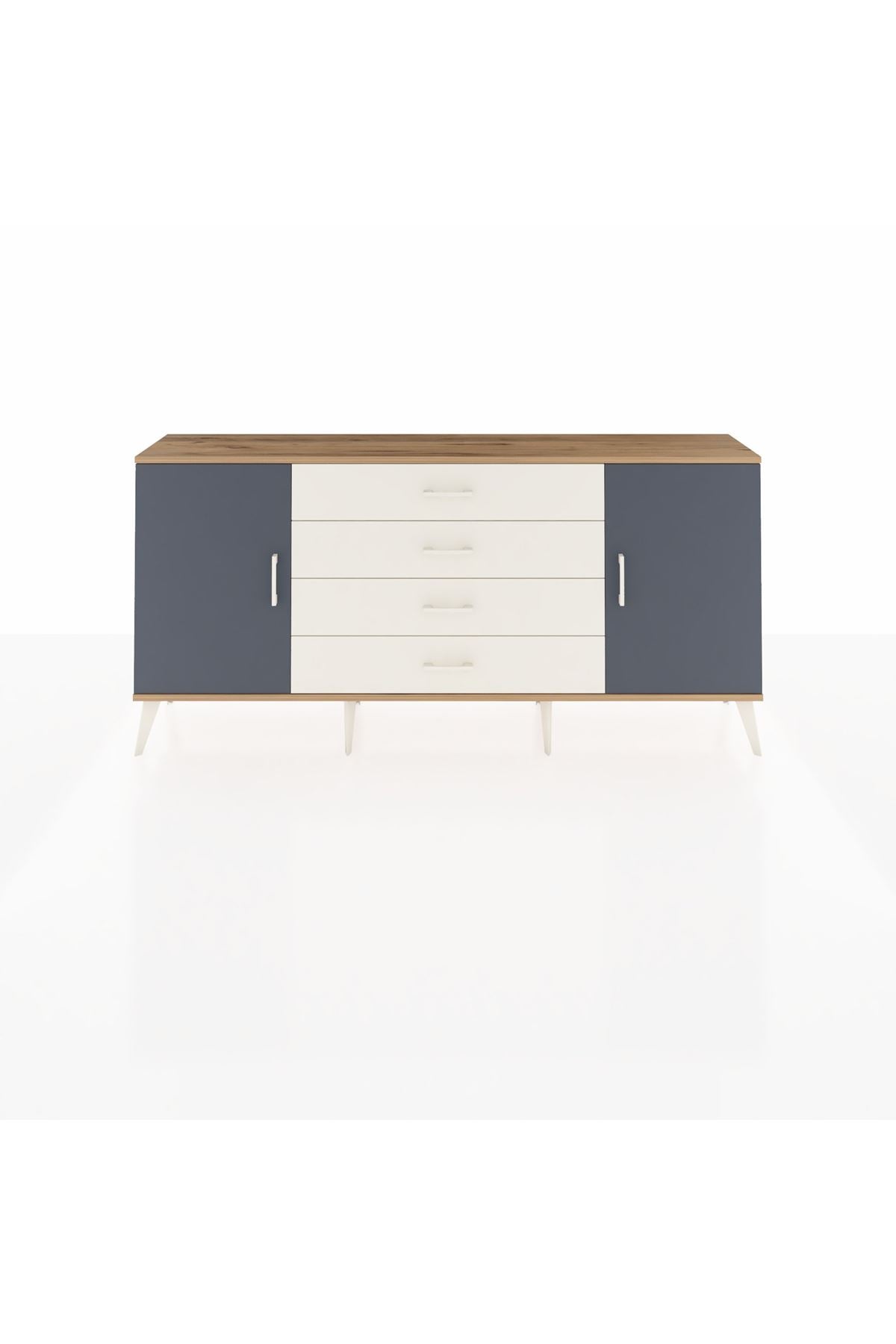 Arges Konsol 2 Raflı 4 Çekmeceli 2 Kapaklı 176x30x83 - S148M001V25A