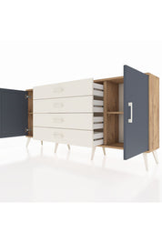 Arges Konsol 2 Raflı 4 Çekmeceli 2 Kapaklı 176x30x83 - S148M001V25A