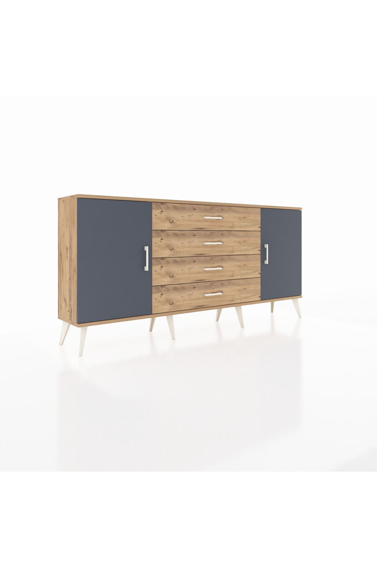 Arges Konsol 2 Raflı 4 Çekmeceli 2 Kapaklı 176x30x83 - S148M001V27A