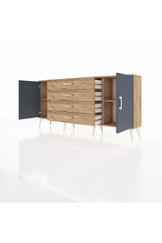 Arges Konsol 2 Raflı 4 Çekmeceli 2 Kapaklı 176x30x83 - S148M001V27A