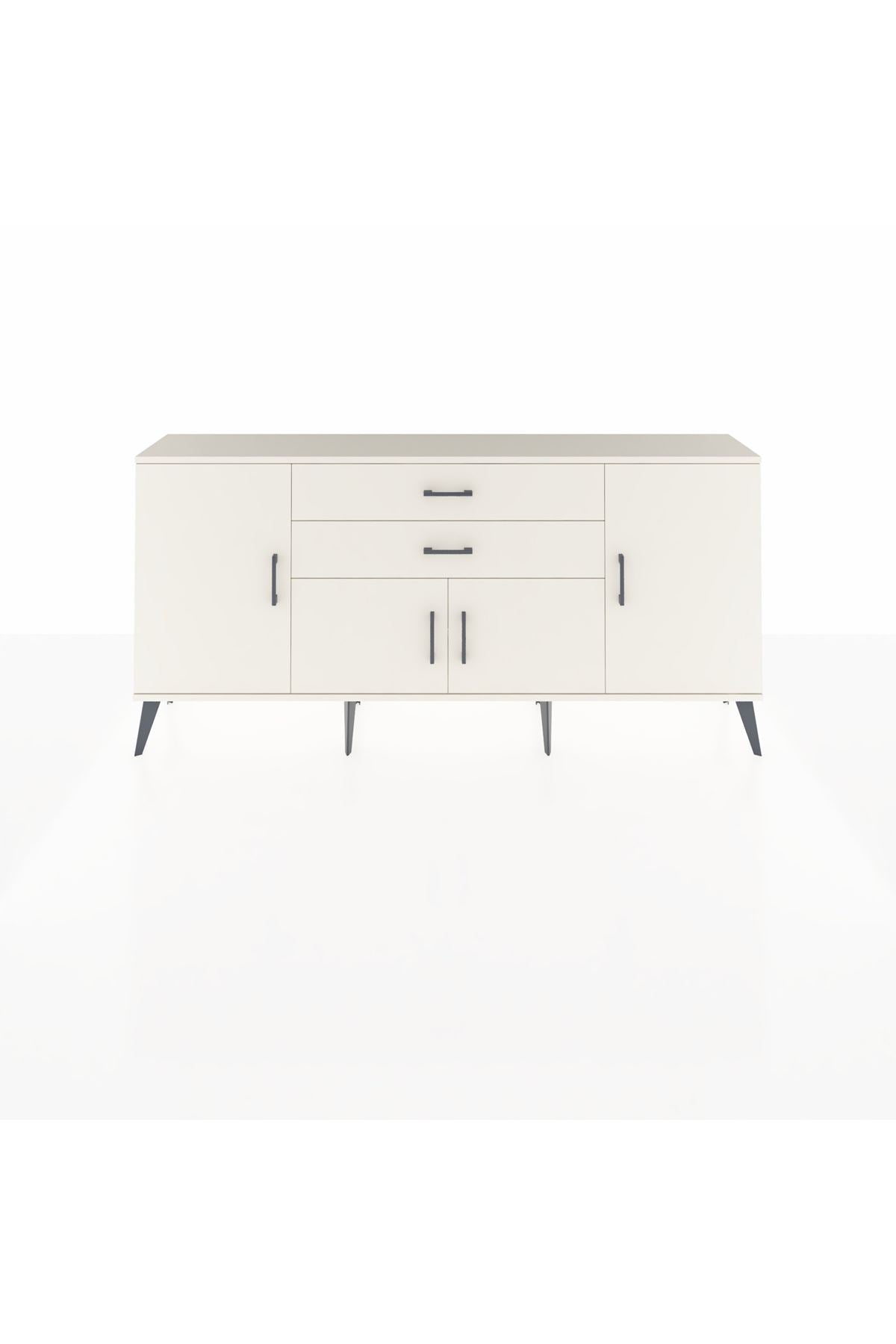 Arges Konsol 3 Raflı 2 Çekmeceli 4 Kapaklı 176x30x83 - S148M002V04A