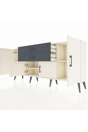 Arges Konsol 3 Raflı 2 Çekmeceli 4 Kapaklı 176x30x83 - S148M002V05A