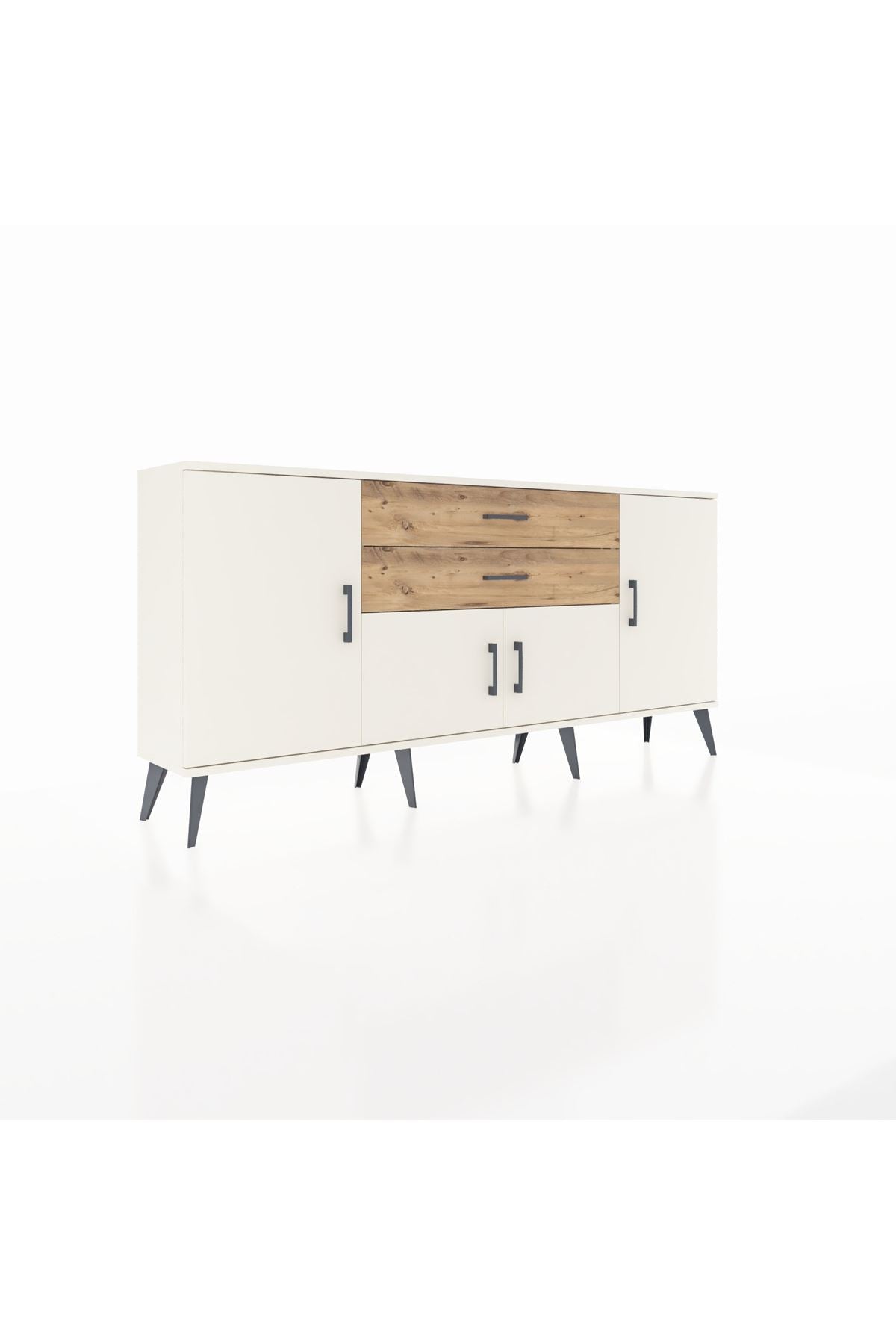 Arges Konsol 3 Raflı 2 Çekmeceli 4 Kapaklı 176x30x83 - S148M002V06A