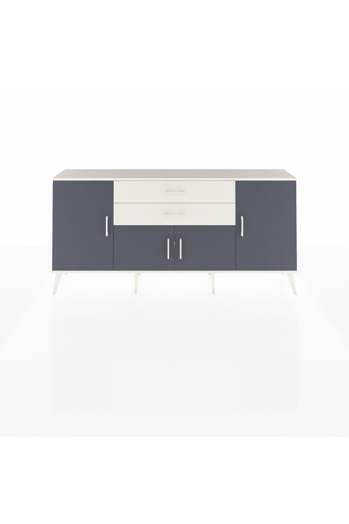 Arges Konsol 3 Raflı 2 Çekmeceli 4 Kapaklı 176x30x83 - S148M002V07A