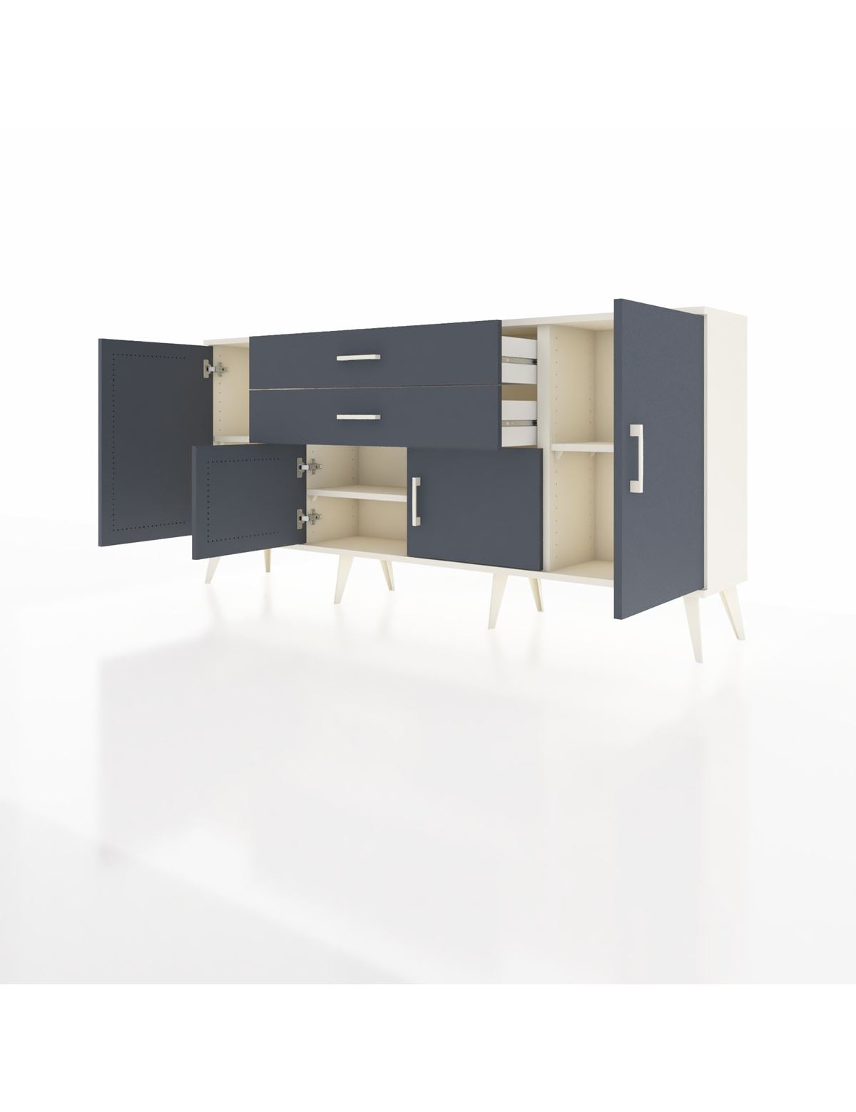 Arges Konsol 3 Raflı 2 Çekmeceli 4 Kapaklı 176x30x83 - S148M002V08A