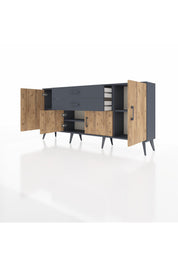 Arges Konsol 3 Raflı 2 Çekmeceli 4 Kapaklı 176x30x83 - S148M002V11A