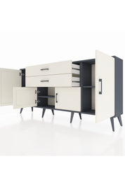 Arges Konsol 3 Raflı 2 Çekmeceli 4 Kapaklı 176x30x83 - S148M002V13A