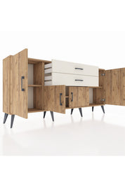 Arges Konsol 3 Raflı 2 Çekmeceli 4 Kapaklı 176x30x83 - S148M002V19A