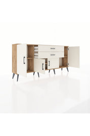 Arges Konsol 3 Raflı 2 Çekmeceli 4 Kapaklı 176x30x83 - S148M002V22A