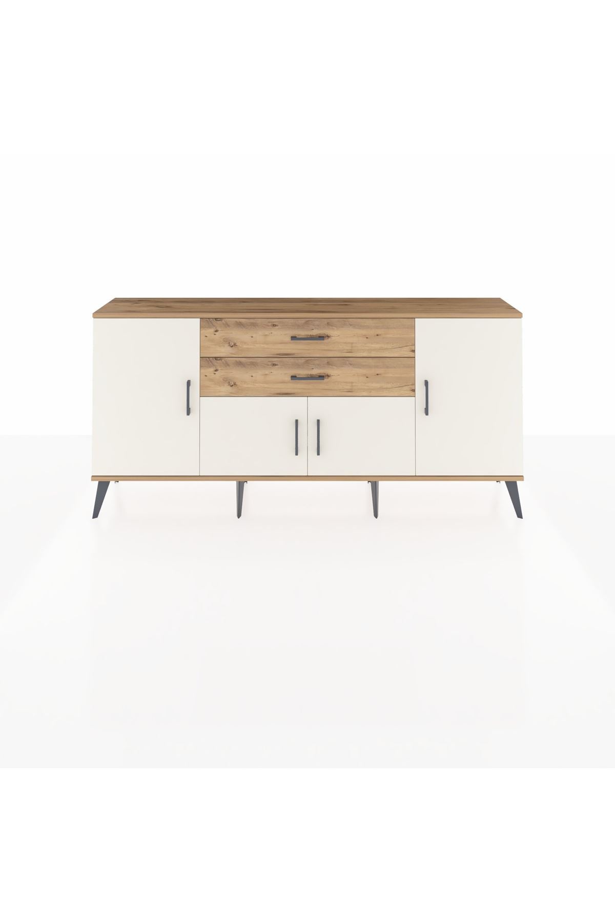 Arges Konsol 3 Raflı 2 Çekmeceli 4 Kapaklı 176x30x83 - S148M002V24A