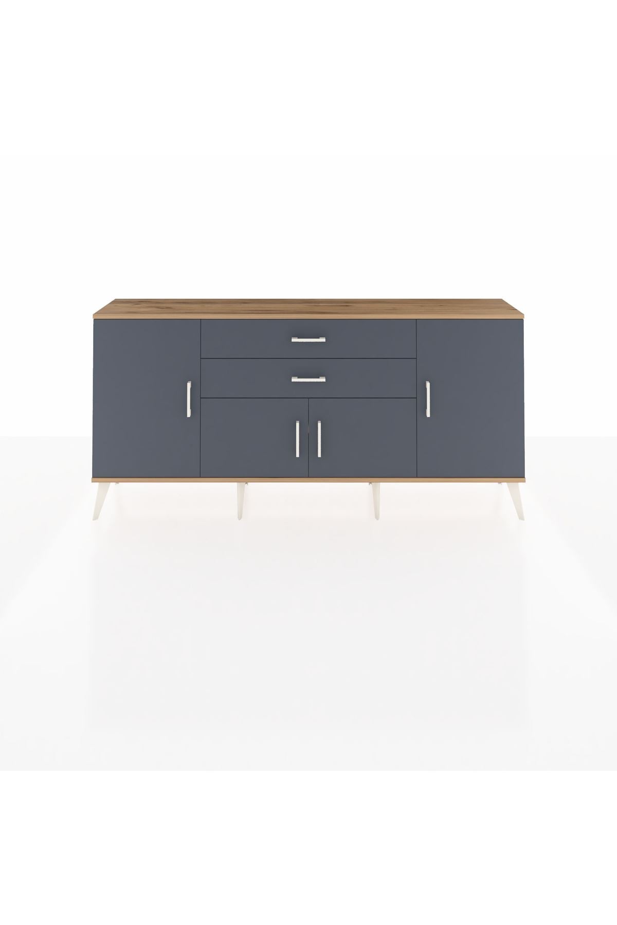 Arges Konsol 3 Raflı 2 Çekmeceli 4 Kapaklı 176x30x83 - S148M002V26A