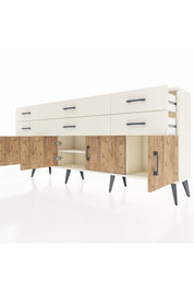 Arges Konsol 2 Raflı 6 Çekmeceli 4 Kapaklı 176x30x83 - S148M003V01A