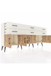 Arges Konsol 2 Raflı 6 Çekmeceli 4 Kapaklı 176x30x83 - S148M003V01A