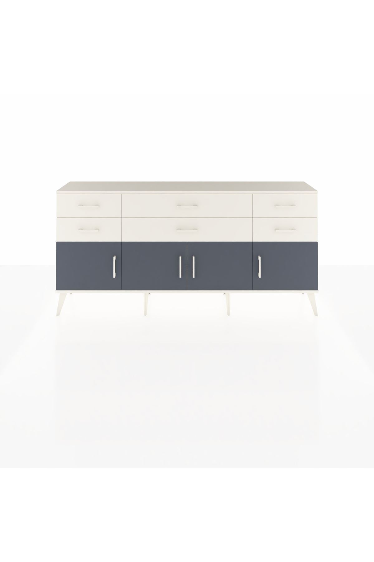 Arges Konsol 2 Raflı 6 Çekmeceli 4 Kapaklı 176x30x83 - S148M003V07A