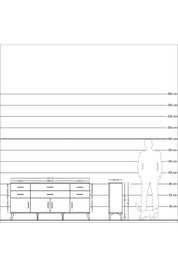 Arges Konsol 2 Raflı 6 Çekmeceli 4 Kapaklı 176x30x83 - S148M003V06A