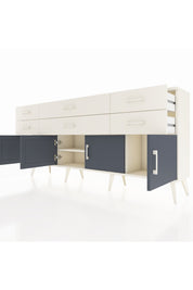 Arges Konsol 2 Raflı 6 Çekmeceli 4 Kapaklı 176x30x83 - S148M003V07A