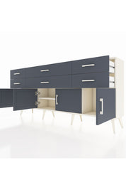 Arges Konsol 2 Raflı 6 Çekmeceli 4 Kapaklı 176x30x83 - S148M003V08A