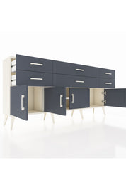 Arges Konsol 2 Raflı 6 Çekmeceli 4 Kapaklı 176x30x83 - S148M003V08A