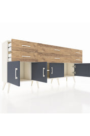 Arges Konsol 2 Raflı 6 Çekmeceli 4 Kapaklı 176x30x83 - S148M003V09A