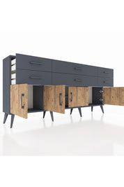 Arges Konsol 2 Raflı 6 Çekmeceli 4 Kapaklı 176x30x83 - S148M003V11A