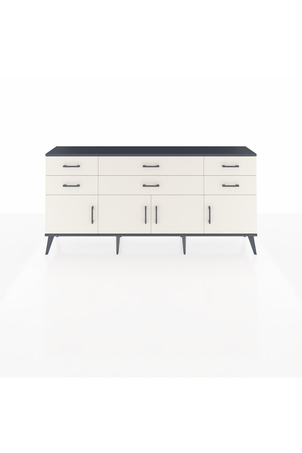 Arges Konsol 2 Raflı 6 Çekmeceli 4 Kapaklı 176x30x83 - S148M003V13A