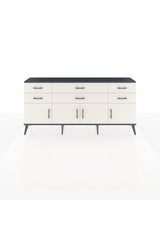 Arges Konsol 2 Raflı 6 Çekmeceli 4 Kapaklı 176x30x83