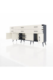 Arges Konsol 2 Raflı 6 Çekmeceli 4 Kapaklı 176x30x83 - S148M003V13A