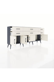 Arges Konsol 2 Raflı 6 Çekmeceli 4 Kapaklı 176x30x83 - S148M003V13A