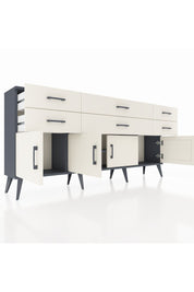 Arges Konsol 2 Raflı 6 Çekmeceli 4 Kapaklı 176x30x83 - S148M003V13A