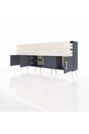 Arges Konsol 2 Raflı 6 Çekmeceli 4 Kapaklı 176x30x83 - S148M003V16A