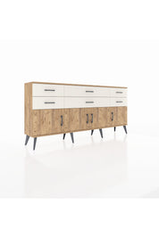 Arges Konsol 2 Raflı 6 Çekmeceli 4 Kapaklı 176x30x83 - S148M003V19A