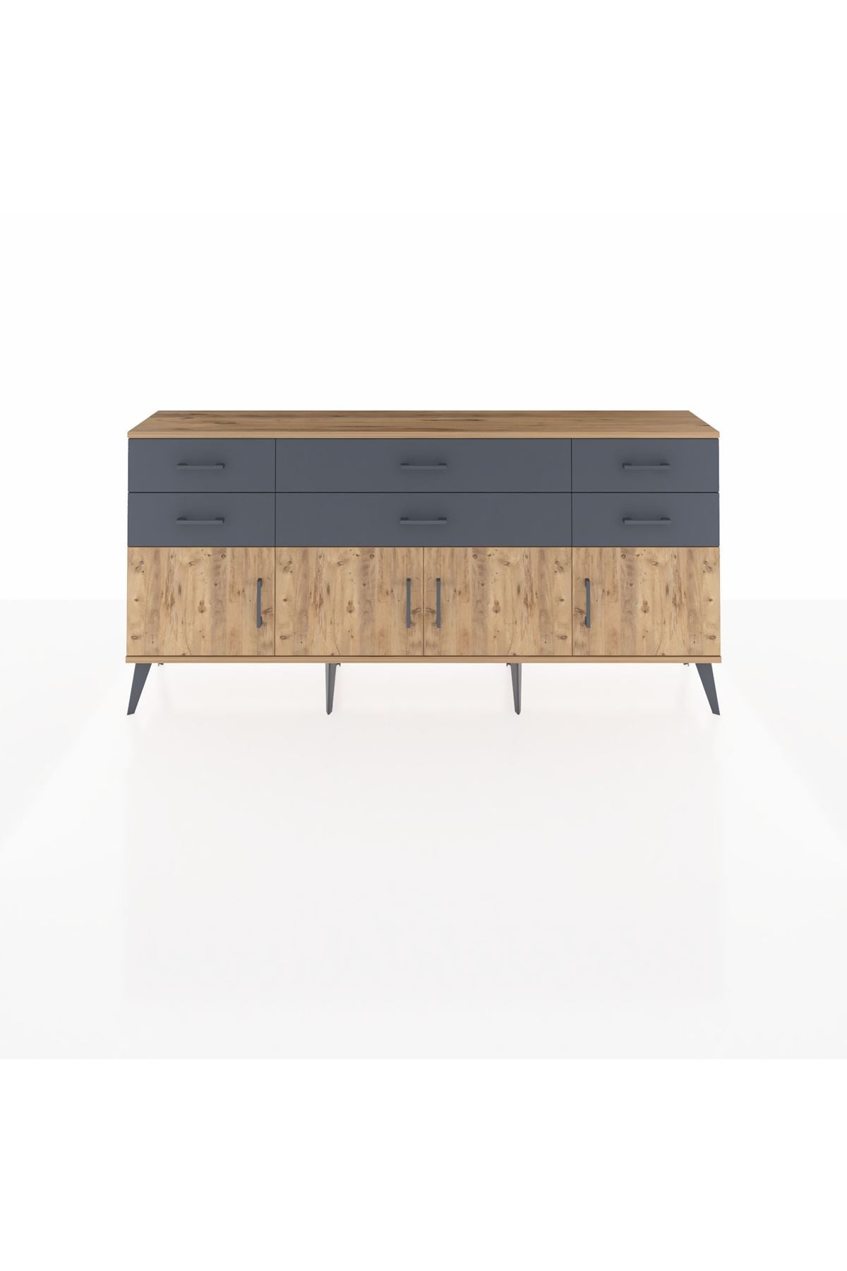 Arges Konsol 2 Raflı 6 Çekmeceli 4 Kapaklı 176x30x83 - S148M003V20A