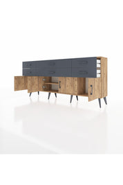 Arges Konsol 2 Raflı 6 Çekmeceli 4 Kapaklı 176x30x83 - S148M003V20A