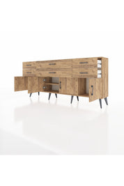 Arges Konsol 2 Raflı 6 Çekmeceli 4 Kapaklı 176x30x83 - S148M003V21A